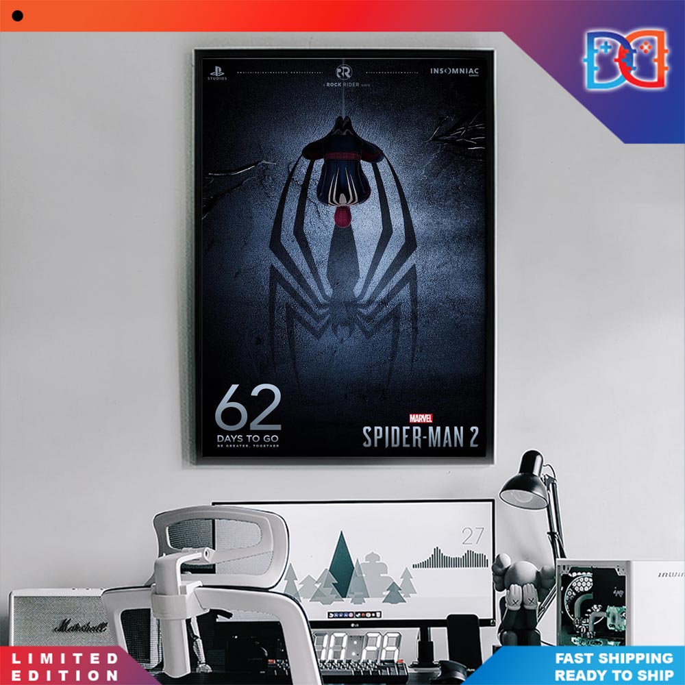 62 Days Until Marvels Spider Man 2 Release Poster Canvas