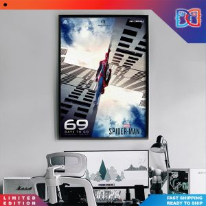 69 Days Until Marvels Spider Man 2 Release Tennet Style Poster Canvas