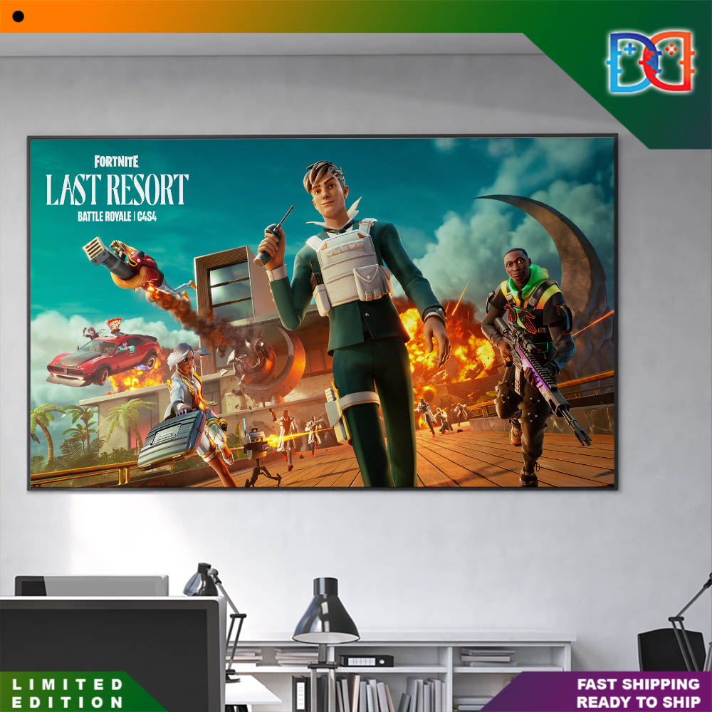 Fortnite Chapter 4 Season 4 New Battle Royale Last Resort Character Fan Poster Canvas