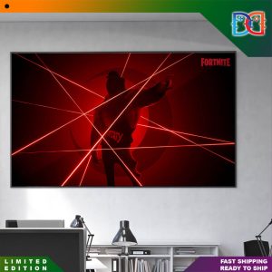 Fortnite New Fishsticks Collection Skin Red Light Fan Poster Canvas