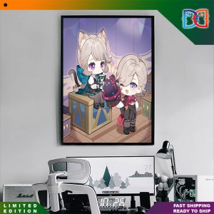 Genshin Impact Lyney and Lynette Preparing For The Show Art Fan Poster Canvas