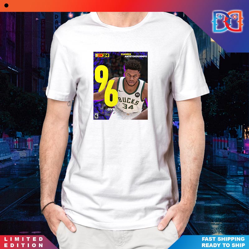 NBA 2K24 Giannis Antetokoumpo 96 Over Unisex T-shirt
