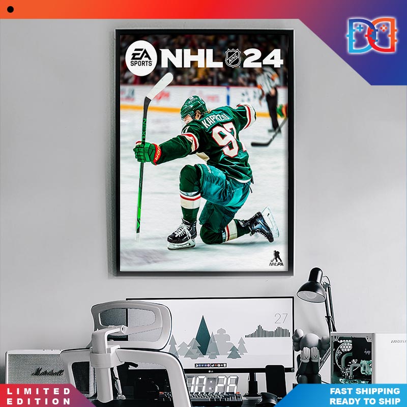 NHL 24 New Cover Athlete Kirill Kaprizov Poster Canvas