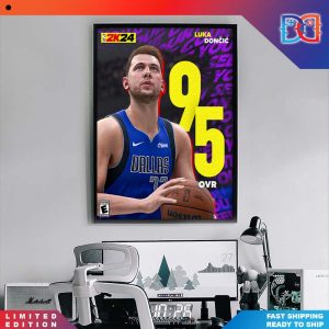 Nba 2K24 Luka Doncic 95 Over Poster Canvas