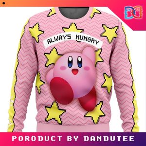 Always Hungry Kirby Game Ugly Christmas Sweater
