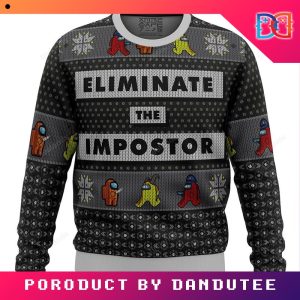 Among Us Eliminate The Impostor Game Ugly Christmas Sweater