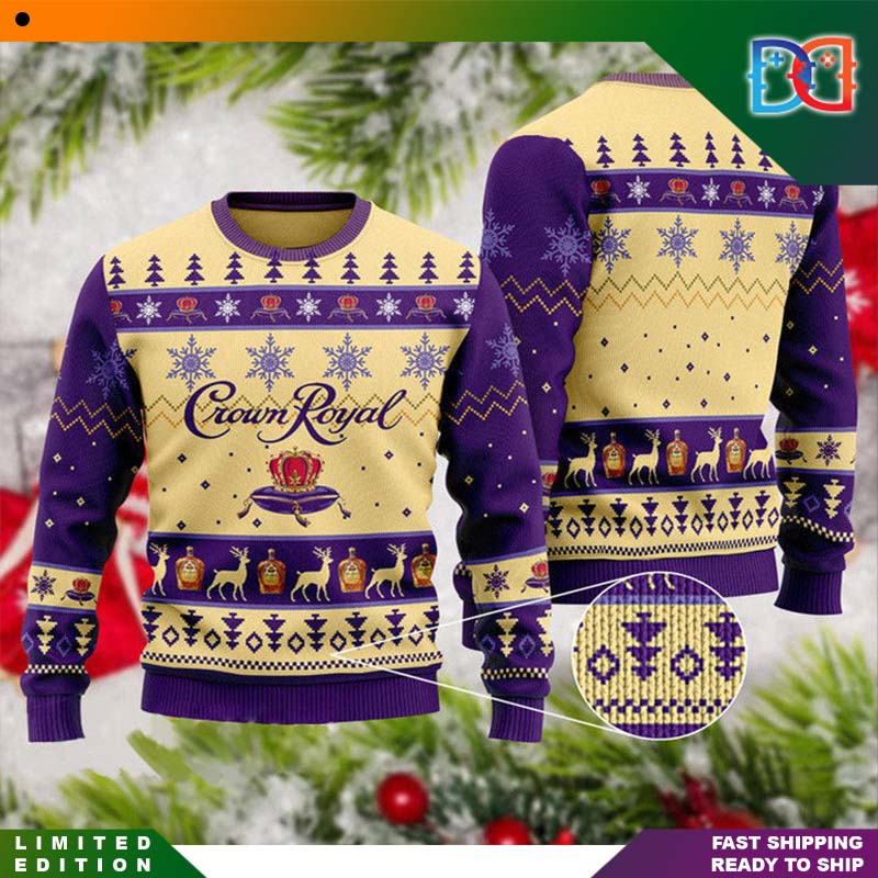 Basic Crown Royal Purple Funny Ugly Christmas Sweater