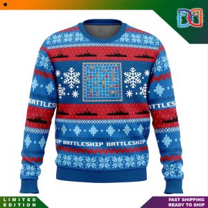 Battleship Board Fighting Place Gaming Ugly Christmas Sweater