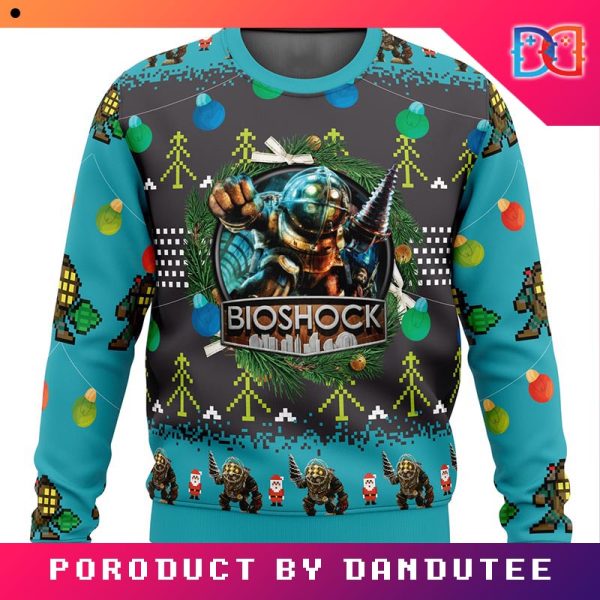 Big Daddy Bioshock v2 Game Ugly Christmas Sweater