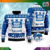 Bud Light Blue Logo Ugly Christmas Sweater