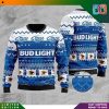 Bud Light Beer Blue White Ugly Christmas Sweater