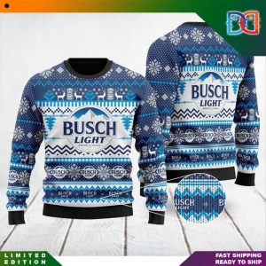 Busch Light Beer Winter Style Pattern Ugly Sweater