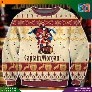 Captain Morgan Rum Pattern Ugly Christmas Sweater
