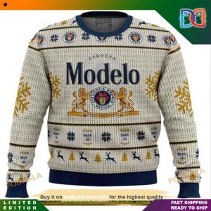 Cerveza Modelo Xmas Woolen Pattern Ugly Christmas Sweater