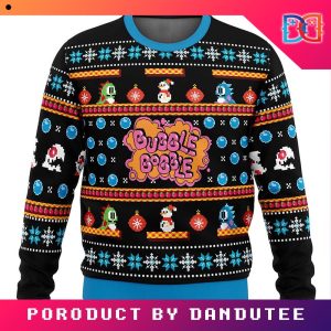 Christmas Bubble Bobble Game Ugly Christmas Sweater