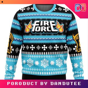 Christmas Flame Fire Force Game Ugly Christmas Sweater
