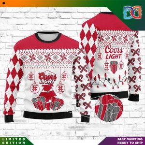Coors Light Beer Decor Xmas Pattern Ugly Christmas Sweater