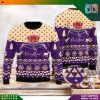 Crown Royal Whisky Logo Knitted Purple White Ugly Christmas Sweater