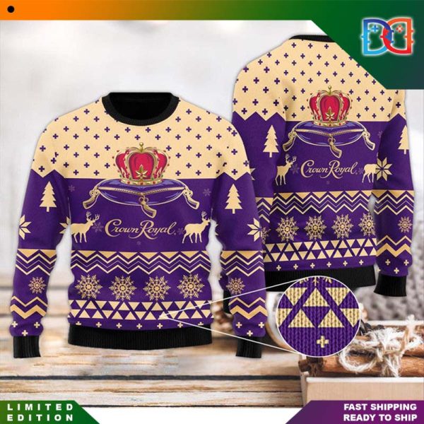 Crown Royal Logo Christmas Pattern Funny Ugly Sweater