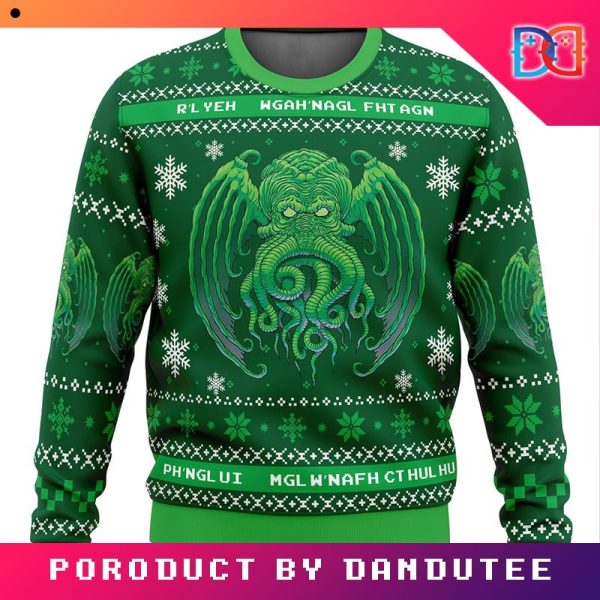 Cthulhu Cultist Christmas Game Ugly Christmas Sweater