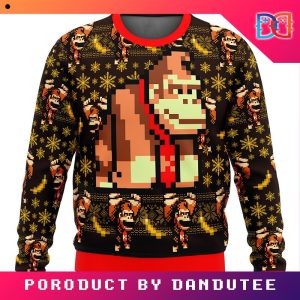 Donkey Kong Sprite Game Ugly Christmas Sweater