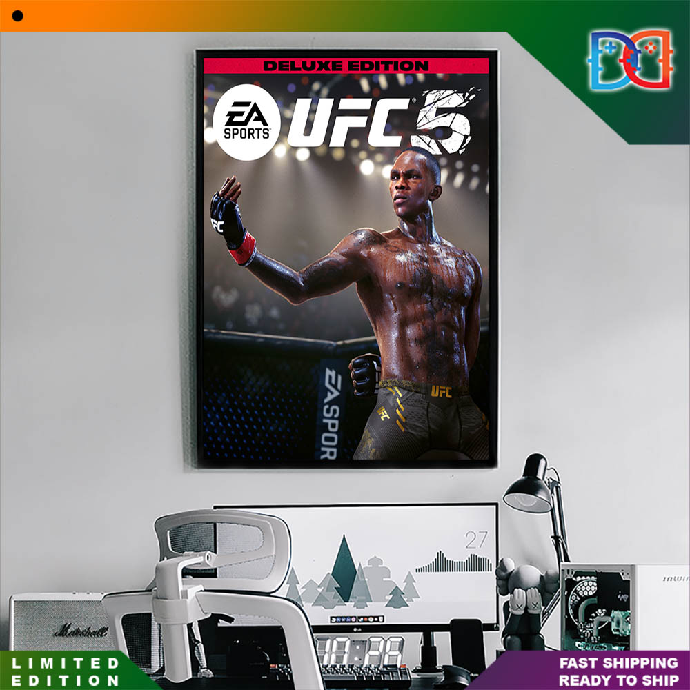 EA Sports UFC 5 Israel Adesanya Deluxe Edition Cover Athlete Art Poster Canvas
