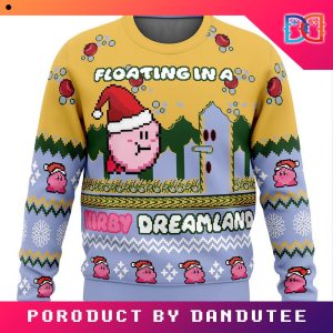 Floating in a Kirby Dreamland Game Ugly Christmas Sweater