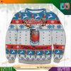 Fireball Whiskey Red Hot Snow Pattern Ugly Christmas Sweater