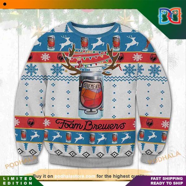 Foam Brewers Beer Pavement Ipa Funny Ugly Christmas Sweater