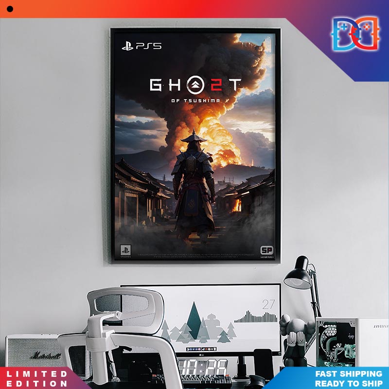 Ghost 2 Of Tsushima PS5 Cover copy Game Poster Canvas