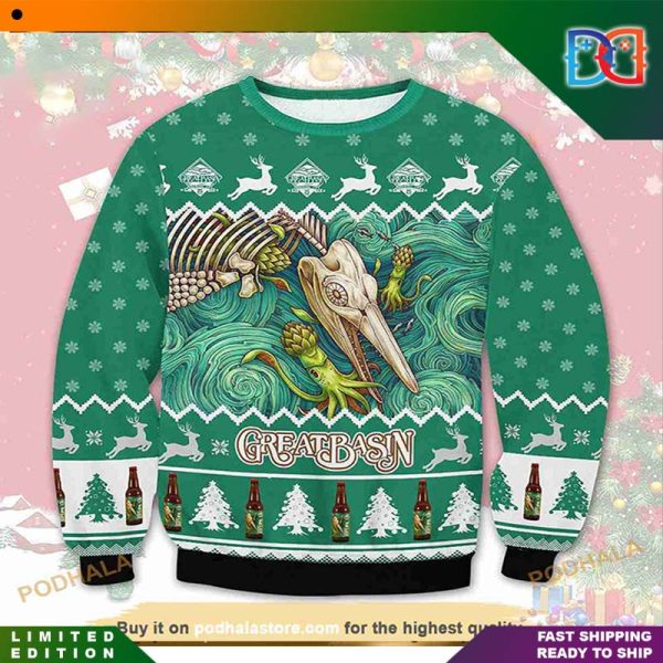 Great Basin Beer Funny Ugly Christmas Sweater