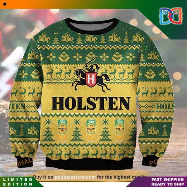 Holsten Beer Logo Funny Ugly Christmas Sweater