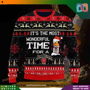 It’s The Most Wonderful Time For A Jim Beam Christmas Funny Ugly Sweater