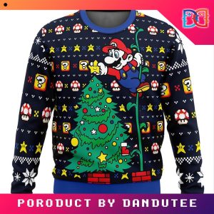 Its a Tree Super Mario Bros Game Ugly Christmas Sweater