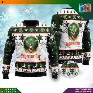 Jagermeister Christmas Pattern Funny Ugly Sweater