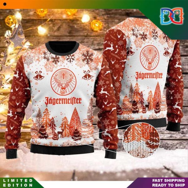 Jagermeister Winter Pattern Funny Ugly Christmas Sweater