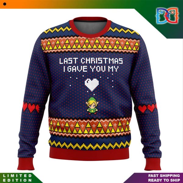 Legend Of Zelda Last Christmas I Gave You My Heart Game Ugly Christmas Sweater
