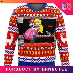 Mario Bowsers Castle Game Ugly Christmas Sweater