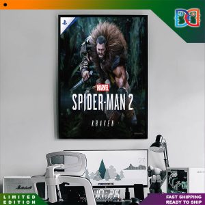Marvel Spider-Man 2 New York Kraven’s Hunting Ground PS5 Art Character Fan Poster Canvas