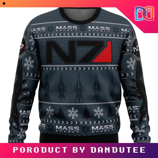 Mass Effect N7 Game Ugly Christmas Sweater