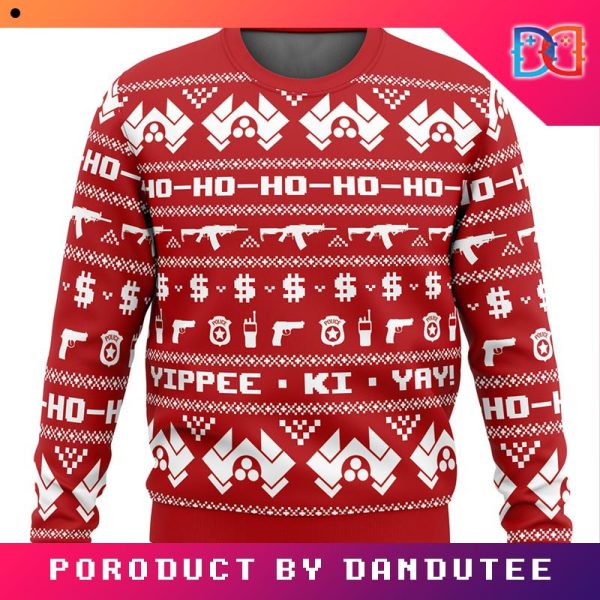 McClane Winter Die Hard Game Ugly Christmas Sweater
