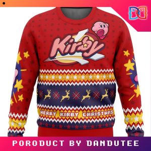 Merry Kirby Christmas Kirby Game Ugly Christmas Sweater