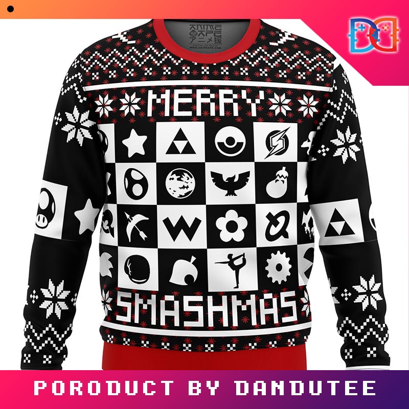 Merry Smashmas Super Smash Bros Game Ugly Christmas Sweater