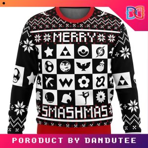 Merry Smashmas Super Smash Bros Game Ugly Christmas Sweater