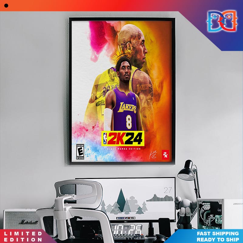 NBA 2K24 Black Manba Edition Kobe and Honor Poster Canvas