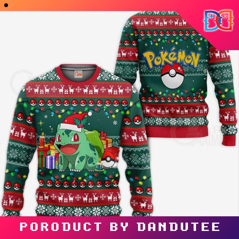 Nintendo Bulbasaur Pokemon Legends Game Ugly Christmas Sweater