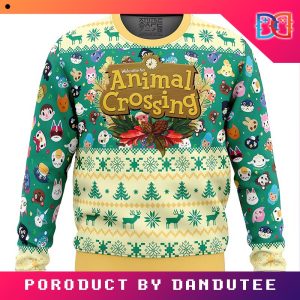 Nintendo Happy Animal Villagers Animal Crossing Game Ugly Christmas Sweater