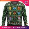 Nintendo Pokemon Eeveelution Pixel Style Black Background Game Ugly Christmas Sweater