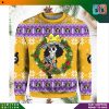 One Piece Jinbe Character Pixel Pattern Wreath Ugly Christmas Sweater