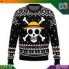 One Piece Straw Hat Pirates Team Thousand Head Logo Ugly Christmas Sweater